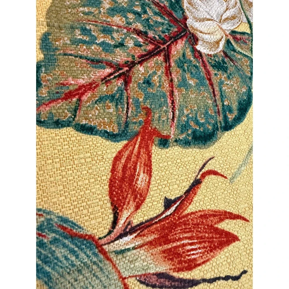 Vintage new yellow background Butterfly‎ Fabric flowers 24